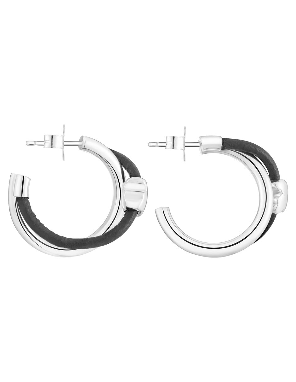 Aretes de aro de oso Tous Bold Motif de plata P 925 con acabado brillante